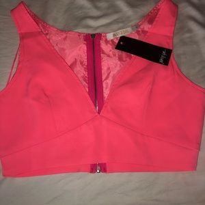 Hot pink cropped tank